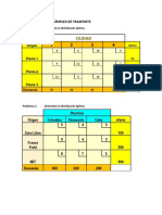 Tarea de Método Símplex de Trasporte PDF