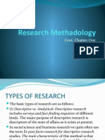 Research Methadology: Cont. Chapter One