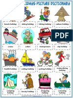 Types of Holidays Vocabulary Esl Picture Dictionary Worksheet For Kids PDF