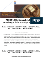 MODULO I - Sesión 2 Generalidades de Metodologia Inv. Juridica