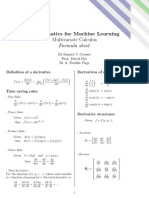 Maths4ml Mvc Formulae