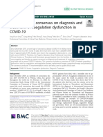 GC - Chinese Expoert Consensus On Diagnosis and Tratment of Coagulation Dysfunction in COVID-19