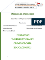 Licenciatura en Criminologia Educacional