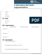 Estructura de Texto Argumentativo PDF
