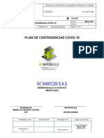 1 PLA SST 004 Plan de Contingencias COVID 19