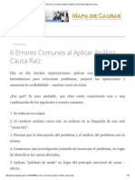 6 Errores Comunes Al Aplicar Análisis Causa Raíz - Mapa de Causas