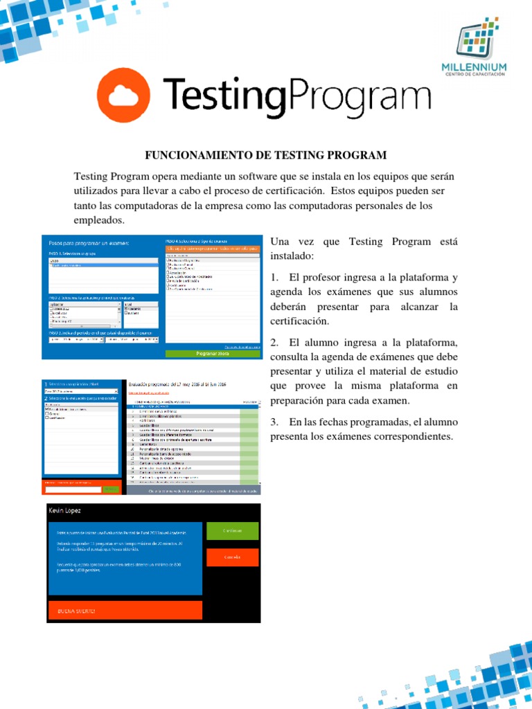 Funcionamiento y Beneficios de Testing Program | PDF | Prueba ...