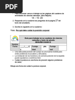 Guia de Trabajo Segundo Basico Texto y Cuaderno ( Postura Corporal)