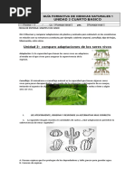 Guia Formativa Ciencias Naturales Unidad 2 Adaptac Iones de Los Seres Vivos 4to