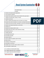 OSCE Checklist - Renal System Examination