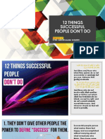 12 Things Successful People Don't Do