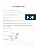 Declaracion Jurada en Obra