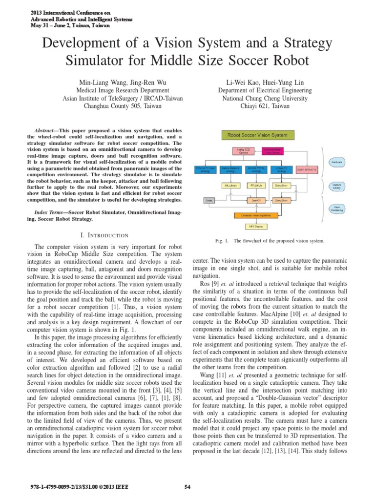 Development of A Vision System and A Strategy Simulator For Middle Size ...