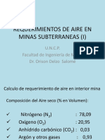 Requerimientos de Aire en Minas Subterraneas (I