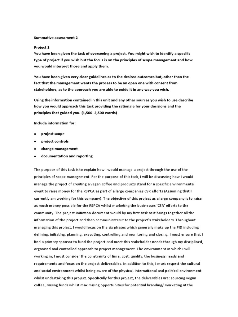 Downloaded Answer To Summative Assessment 2 | PDF | Change Management