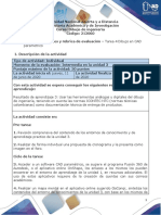 Guía de Actividades y Rúbrica de Evaluación - Tarea 4 Dibujo en CAD Paramétrico