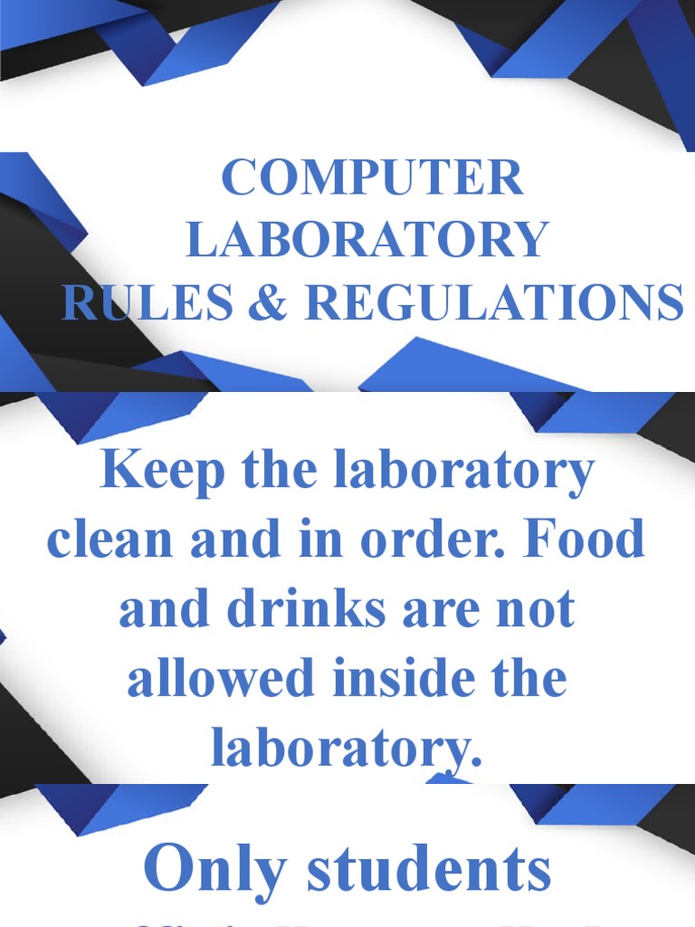 Computer Laboratory Rules | PDF
