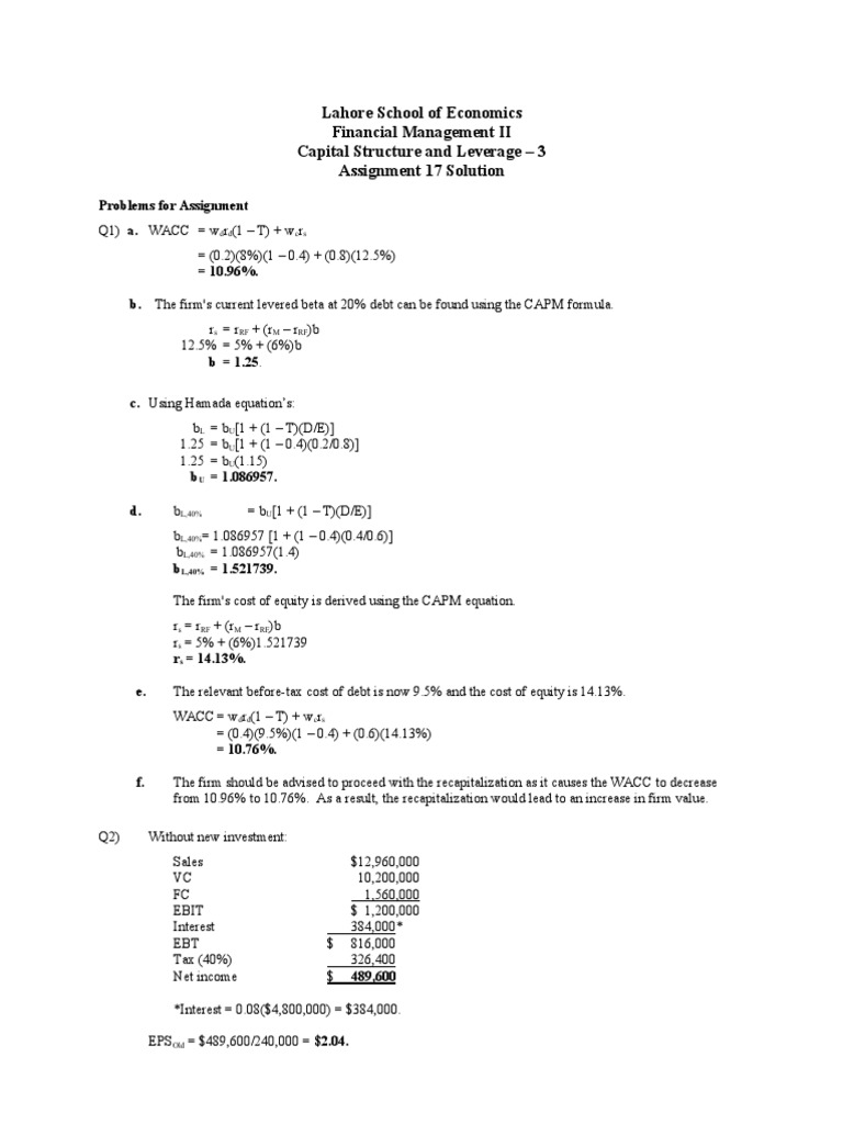 FM II Assignment 17 Solution 19 | PDF | Economics | Money