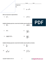 10 2 Assignment Simplifying Radicals