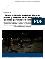 Fotos: Miles de Porteños Llenaron Plazas y Parques en El Primer Día de Permiso para Hacer Actividad Física
