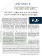 International Framework For Red Flags For Potential Serious Spinal Pathologies