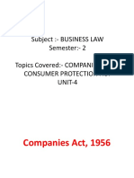 Companies Act, Consumer Protection Act overview