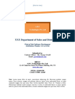 XYZ Department of Sales and Distribution: A.B.C Technologies Pvt. LTD