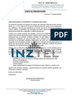 Carta de Presentación INZTELSAC 2020