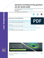 Low-Temperature Tunneling of CH3 Quantum Rotor in Van Der Waals Solids