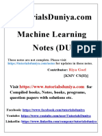 Machine Learning Notes