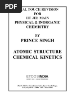 Prince Singh Atomic Structure Chemical Kinetics: Physical & Inorganic Chemistry