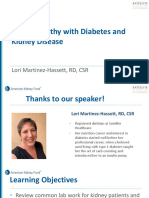 Eating Healthy With Diabetes and Kidney Disease: Lori Martinez-Hassett, RD, CSR
