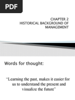 Historical Background of Management