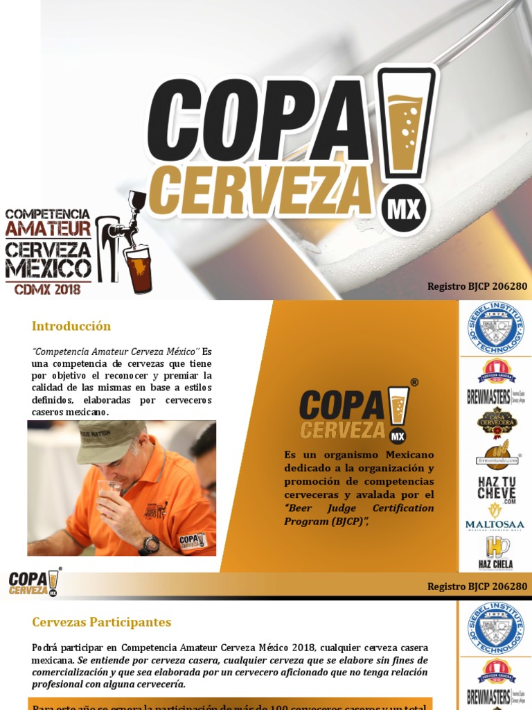 Convocatoria Competencia Amateur PDF Elaboración de cerveza casera Cerveza