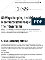 50 Ways Happier, Healthier and More Successful People Live On Their Own Terms