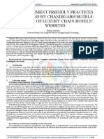 Environment Friendly Practices Followed by Chandigarh Hotels: A Study of Luxury Chain Hotels' Websites