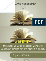 5 TYPES OF VALIDITY MEASURE WHAT SHOULD BE MEASURED