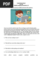 Class II English Worksheet 18