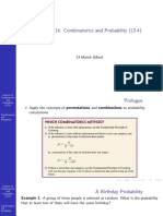 Lecture 14. Combinatorics and Probability ( 3.4) : 13 March (Mon)