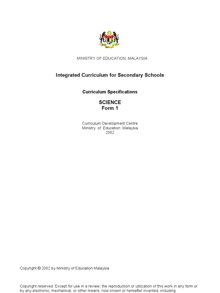 Integrated Curriculum For Secondary Schools | PDF | Experiment ...