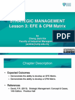 Lesson 3 - EFE CPM Matrix