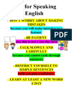 Tips for Speaking English