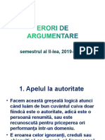 Erori de Argumentare