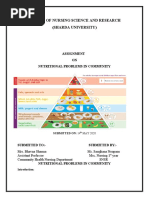 School of Nursing Science and Research (Sharda University) : Assignment ON Nutritional Problems in Community