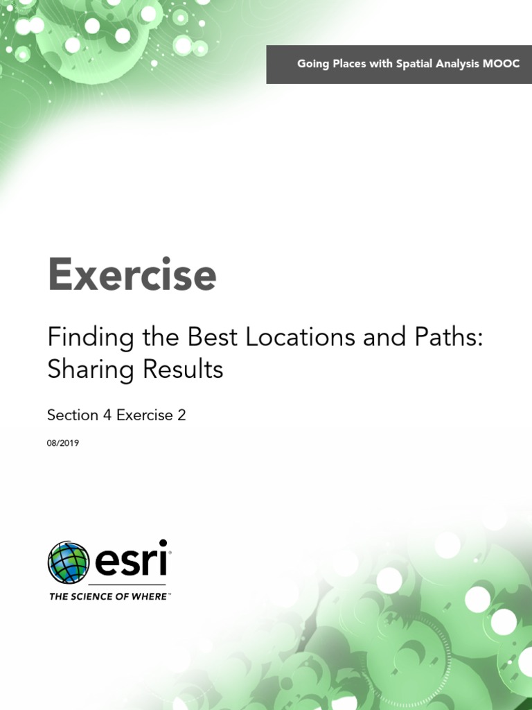 Exercise: Finding The Best Locations and Paths: Sharing Results | PDF ...