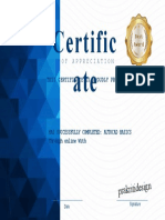 Certificate of Appreciation for AutoCAD Basics Completion