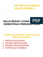 Pilot Plant Minyak Goreng Fortivikasi Vitamin A