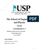 The School of Engineering and Physics: Experiment 1