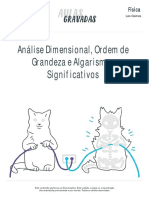 MATERIAL Analise dimensional ordem de grandeza e algarismos significativos