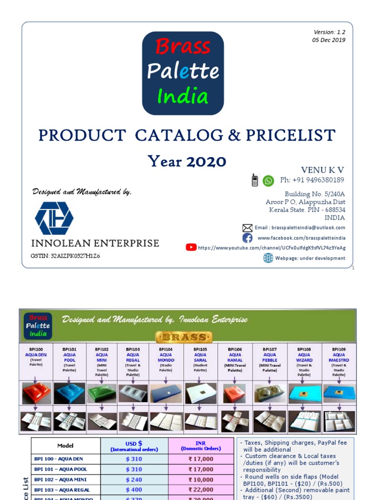 Brasspaletteindia Catalog 2020 | PDF | Color | Paint